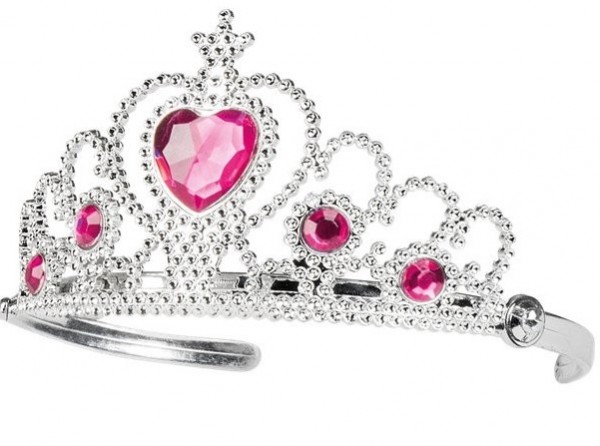 Prinsessan tiara rosa hjärta