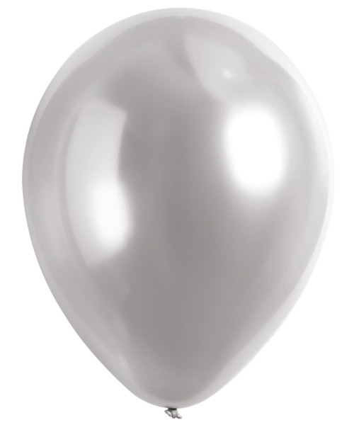 50 latex balloons platinum satin deluxe 27.5cm