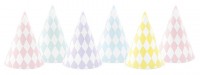 6 candy party hats 16cm