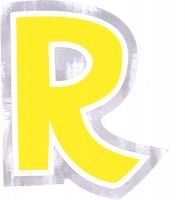 48 ballongklistermärken bokstaven R