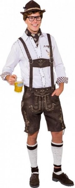 Bavarian bukser lavet af lammelæder til mænd