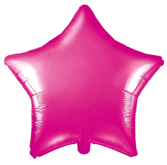 Ballon étoile rose scintillant 48cm