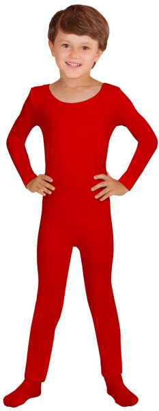 Langærmet børne-bodysuit rød