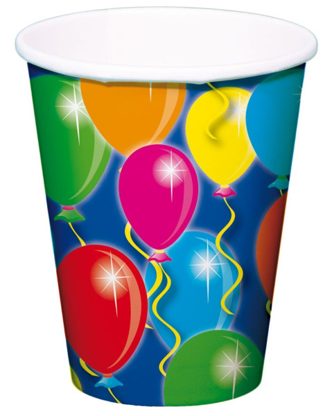 8 Spectacular Birthday paper cups 250ml