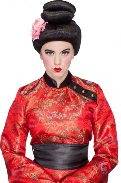 Peluca elegante de geisha para mujer