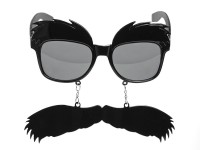 Party glasses with mustache and eyebrows