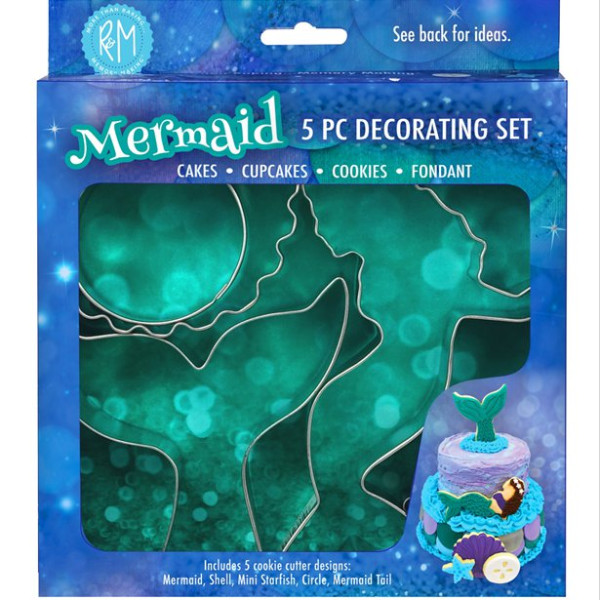 Mermaid cookie cutter set of 5