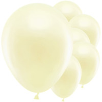 10 party hit metallic balloons cream 30cm