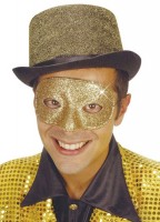 Vorschau: Goldene Glitzer Domino-Maske