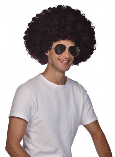 Brown Afro wig Disco Fever