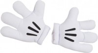 Weiße Jumbo Maus Handschuhe
