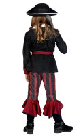 Preview: Burgundy pirate costume for girls