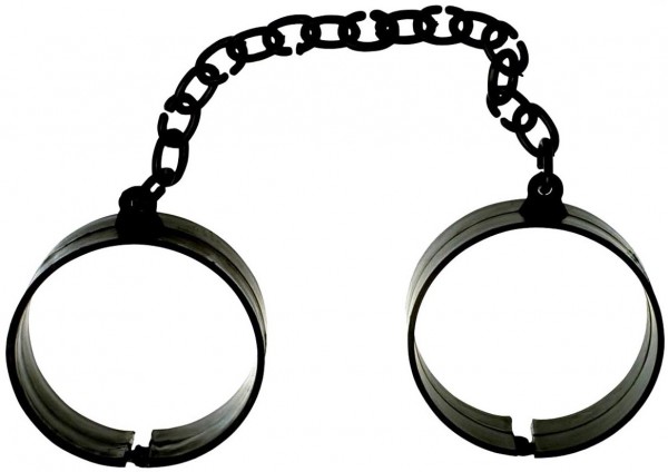 Black plastic handcuffs