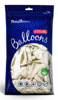 100 Partystar metallic Ballons weiß 12cm