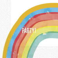20 servilletas Rainbow Party 33cm