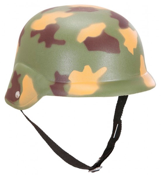 Military helmet with camouflage pattern