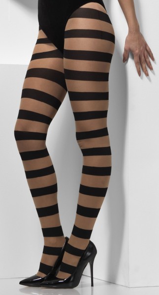Black stripe tights