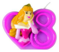 Beautiful Disney Princess Tortenkerze Zahl 8