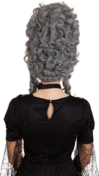 Noble gray tower of curls baroque wig