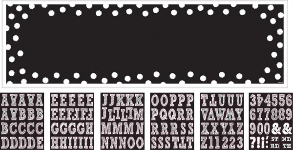 Banner de fiesta en blanco y negro personalizable 165cm