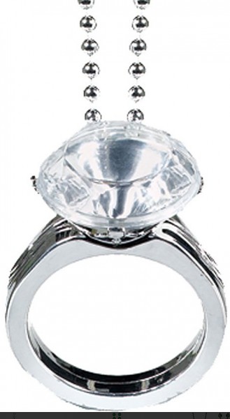 Sparkling XXL Diamond Ring Necklace Bachelorette Party