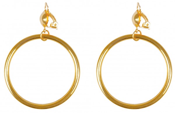 Golden hoop pirate earrings