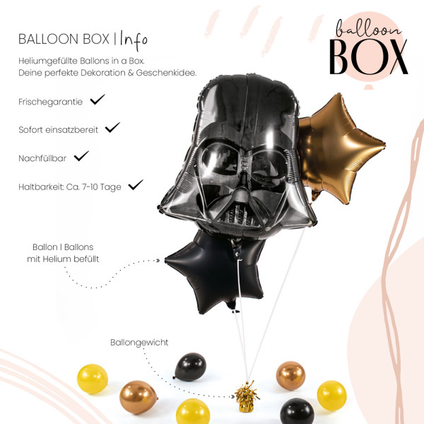 XL Heliumballon in der Box 3-teiliges Set Darth Vader 3