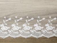 Preview: Lace fabric flower meadow 9m x 45cm