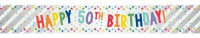 Joyeux 50e anniversaire Foil Banner 2.7m