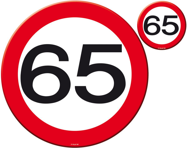 Traffic sign 65 8-piece placemat