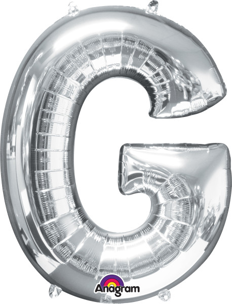 Balon foliowy litera G srebrny 81cm