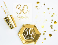 Anteprima: Decorazione dorata per cospargere il 30° compleanno 15 g