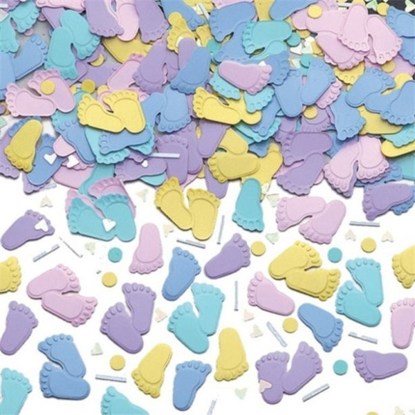 Babyfötter konfetti för bord och inbjudningar 14g