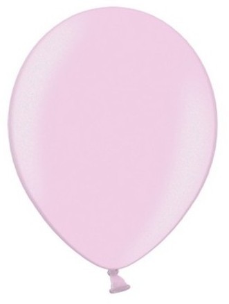 100 Partystar metallic balloons light pink 23cm