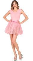 Glitter tutu for women 40cm pink