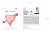 Preview: Love arrow foil balloon 66cm x 48cm