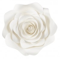 Vorschau: 5 Weiße Wanddeko Blumen