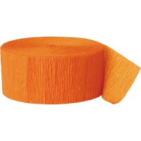 Oversigt: Crepe papir streamer Fiesta Orange 24,6m