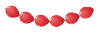 8 stuks lange ballonnen slinger in fel rood 3m
