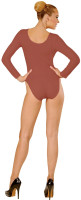 Klassieke bodysuit voor dames in bruin