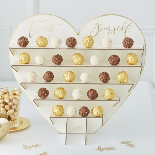 Supporto per caramelle Wedding in Gold Treat Yourself 36 x 40 cm