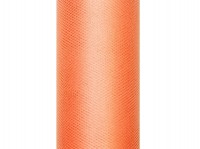 Tiulowa tkanina Luna pomarańczowy 9m x 30cm