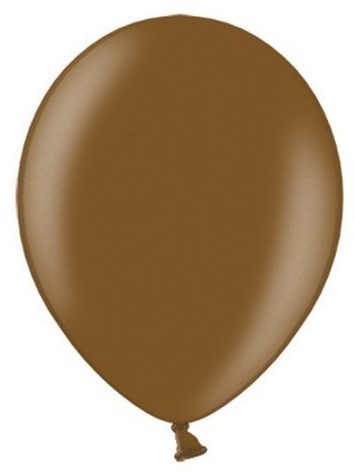 100 metalowych balonów Partystar brązowy 27 cm