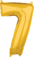 Zahlen Folienballon 7 gold 66cm