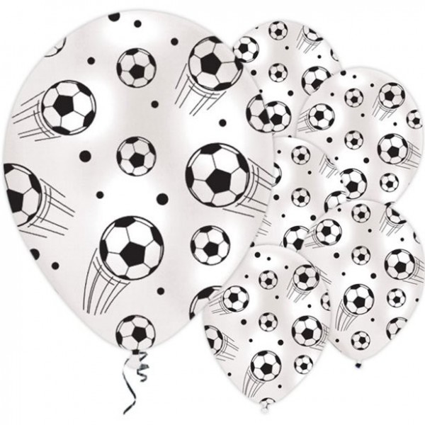 6 Fußball Game Time Luftballons 28cm