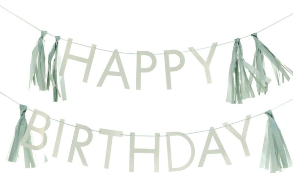 Green-Sage Eco Garland Tillykke med fødselsdagen 1,5m