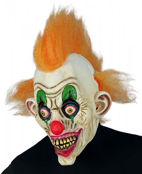 Masque en latex à tête pleine de clown d'horreur Deluxe