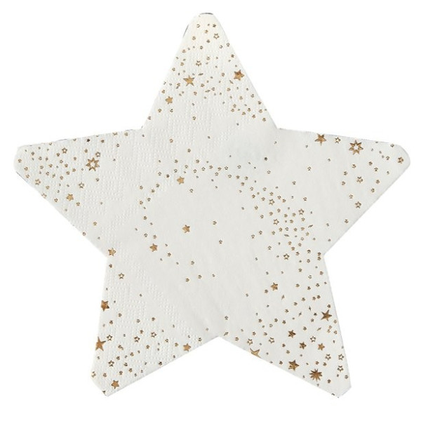 16 serviettes étoiles 16,5 cm