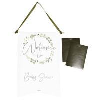 Cartel de bienvenida de bricolaje botánico Baby Shower