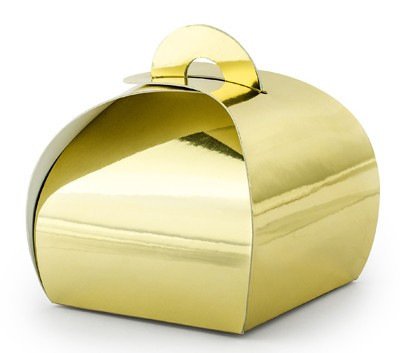 10 boîtes cadeaux dorées métallisées